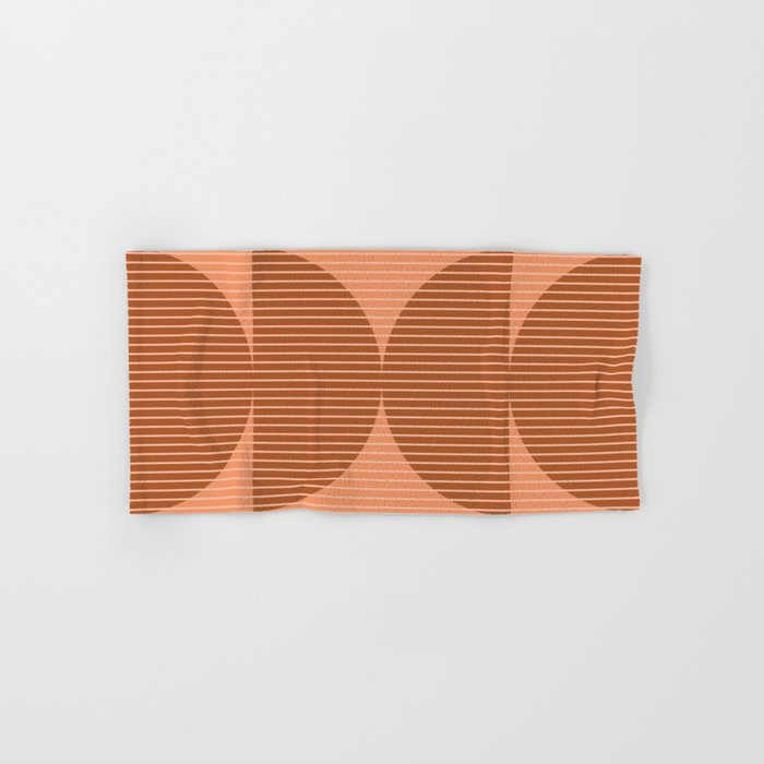 Abstraction Shapes 17 in Terracotta Shades (Moon Phase Abstract)  Bath Towel Gallery Image 1