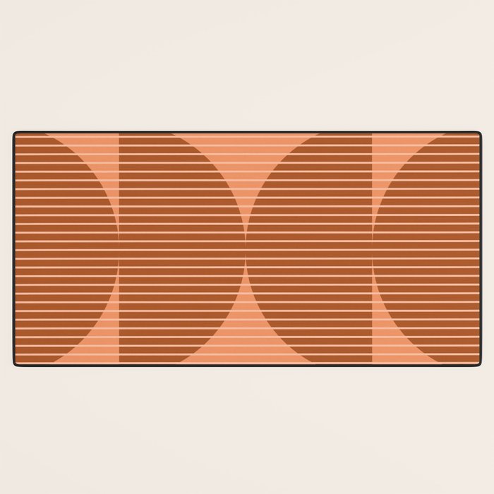 Abstraction Shapes 17 in Terracotta Shades (Moon Phase Abstract)  Desk Mat Gallery Image 3