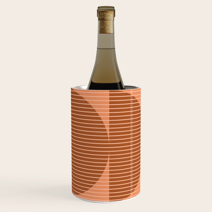 Abstraction Shapes 17 in Terracotta Shades (Moon Phase Abstract)  Wine Chiller Gallery Image 2