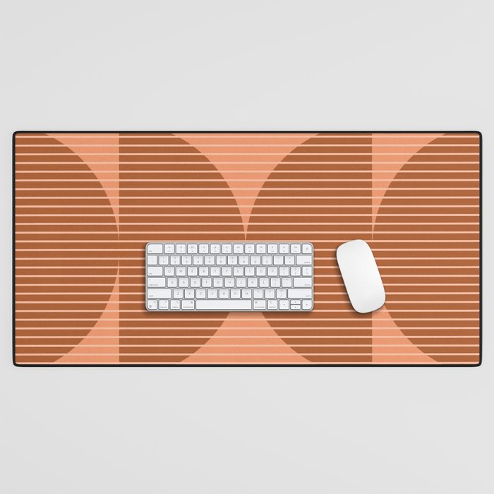Abstraction Shapes 17 in Terracotta Shades (Moon Phase Abstract)  Desk Mat Gallery Image 1