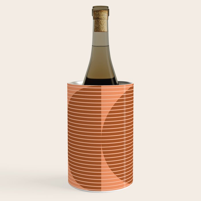 Abstraction Shapes 17 in Terracotta Shades (Moon Phase Abstract)  Wine Chiller Gallery Image 3