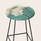 White Flowers 3 Stool Gallery Image 2