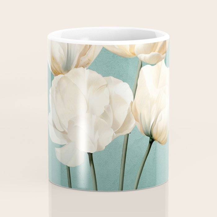White Flowers 3 Coffee Mug Gallery Image 4