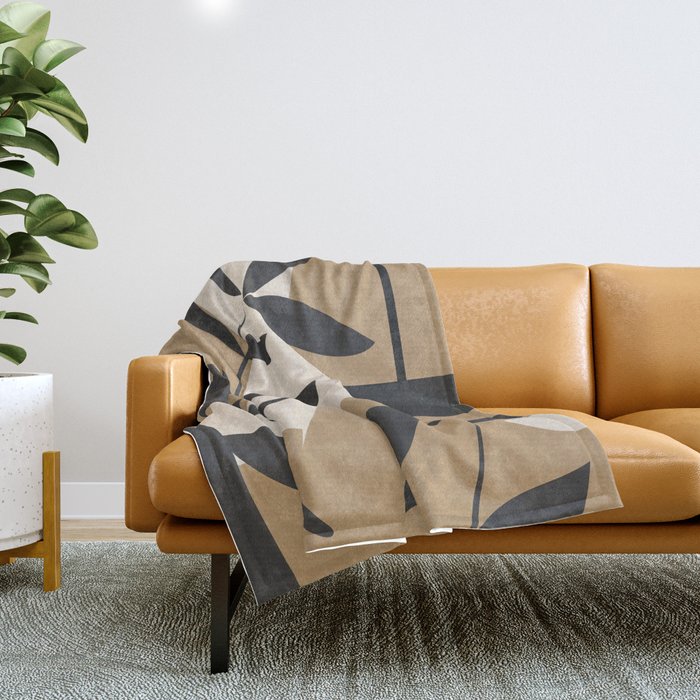 Abstract Foliage 1 Throw Blanket Gallery Image 1