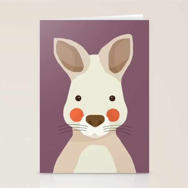 Kangaroo, Animal Portrait Stationery Card Gallery Image 2
