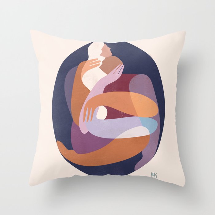 Dreamers no.8 (midnight blue) Throw Pillow