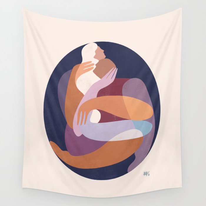 Dreamers no.8 (midnight blue) Wall Tapestry Gallery Image 4