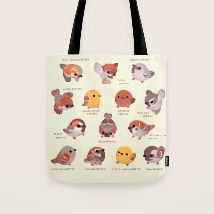 Sparrow (Passer) Tote Bag Gallery Image 1