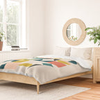 Mid Century Modern Abstract Colorful Shapes Funky Cool Minimalist Pattern Duvet Cover Gallery Image 2