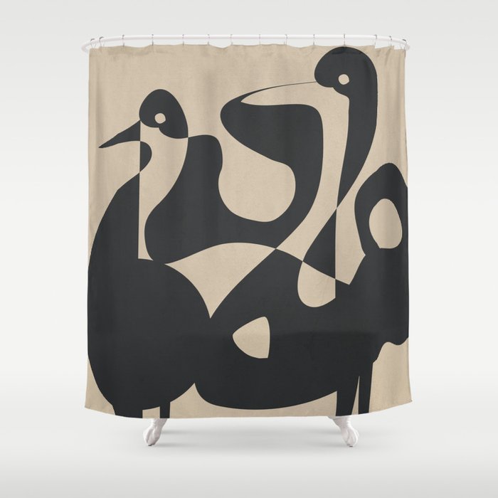 Abstract Pair Shower Curtain Gallery Image 1