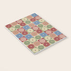 Retro Flowers Check Pattern XIX Notebook Gallery Image 3