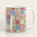 Retro Flowers Check Pattern XIX Coffee Mug Gallery Image 1