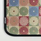 Retro Flowers Check Pattern XIX Laptop Sleeve Gallery Image 3