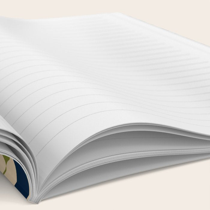 Midcentury Modern Multicolor Fish Pattern 2 in Olive, Mustard, Orange, Teal, Beige Notebook Gallery Image 2