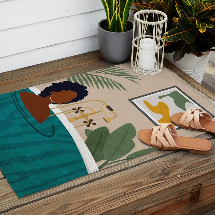 Stay Home No. 2 Outdoor Rug Gallery Image 2