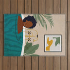 Stay Home No. 2 Outdoor Rug Gallery Image 1