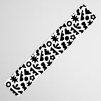 Abstract organic black and white shape pattern Table Runner Gallery Image 3