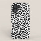 Abstract organic black and white shape pattern iPhone Case Gallery Image 1