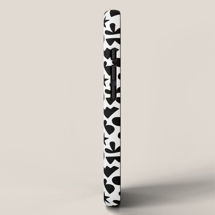 Abstract organic black and white shape pattern iPhone Case Gallery Image 2