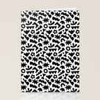 Abstract organic black and white shape pattern Stationery Card Gallery Image 2