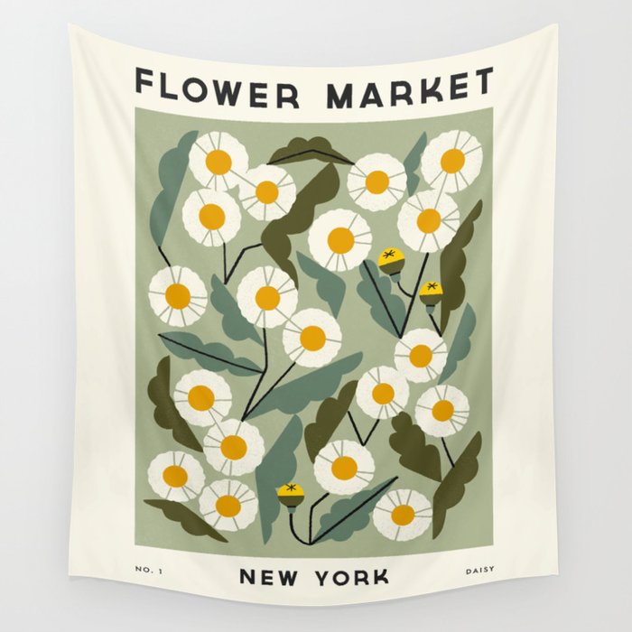 Flower Market No. 1 Wall Tapestry Gallery Image 4