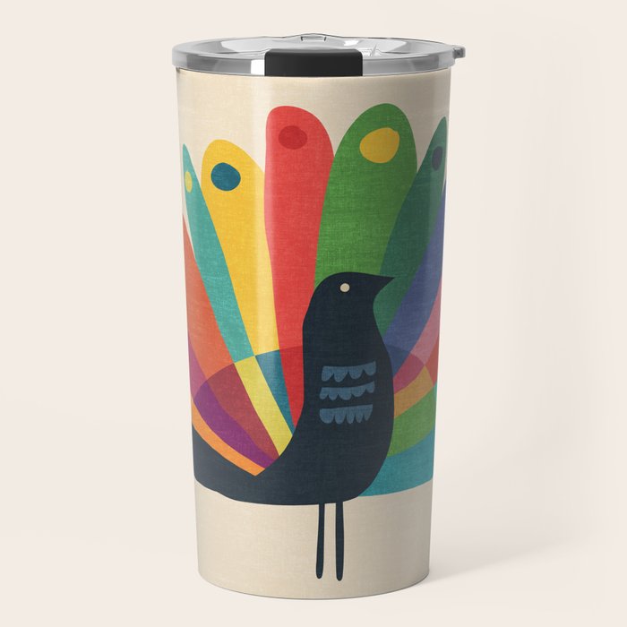 Whimsical Peacok Travel Mug Gallery Image 1