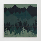 Mountain Range, Blue Mountains, Forest, Nature, Silhouette, National Park Wood Wall Art Gallery Image 1