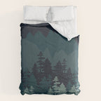Mountain Range, Blue Mountains, Forest, Nature, Silhouette, National Park Comforter Gallery Image 6