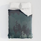 Mountain Range, Blue Mountains, Forest, Nature, Silhouette, National Park Duvet Cover Gallery Image 6