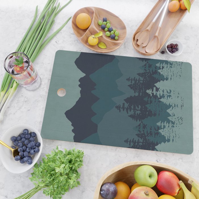 Mountain Range, Blue Mountains, Forest, Nature, Silhouette, National Park Cutting Board Gallery Image 2