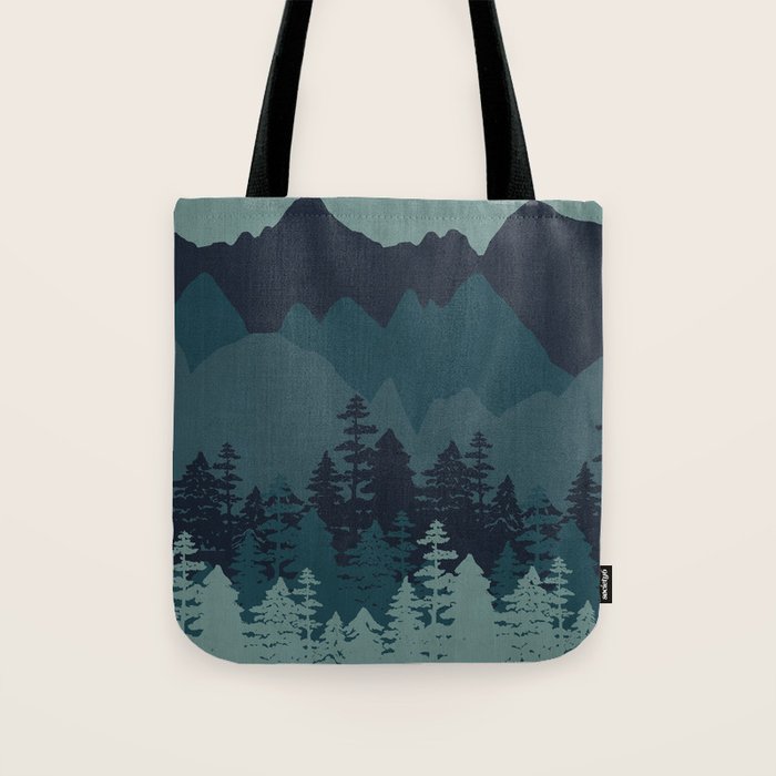 Mountain Range, Blue Mountains, Forest, Nature, Silhouette, National Park Tote Bag Gallery Image 1