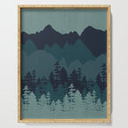 Mountain Range, Blue Mountains, Forest, Nature, Silhouette, National Park Serving Tray Gallery Image 1