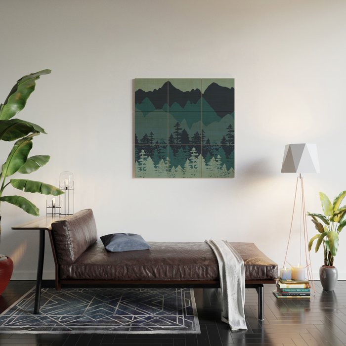 Mountain Range, Blue Mountains, Forest, Nature, Silhouette, National Park Wood Wall Art Gallery Image 2