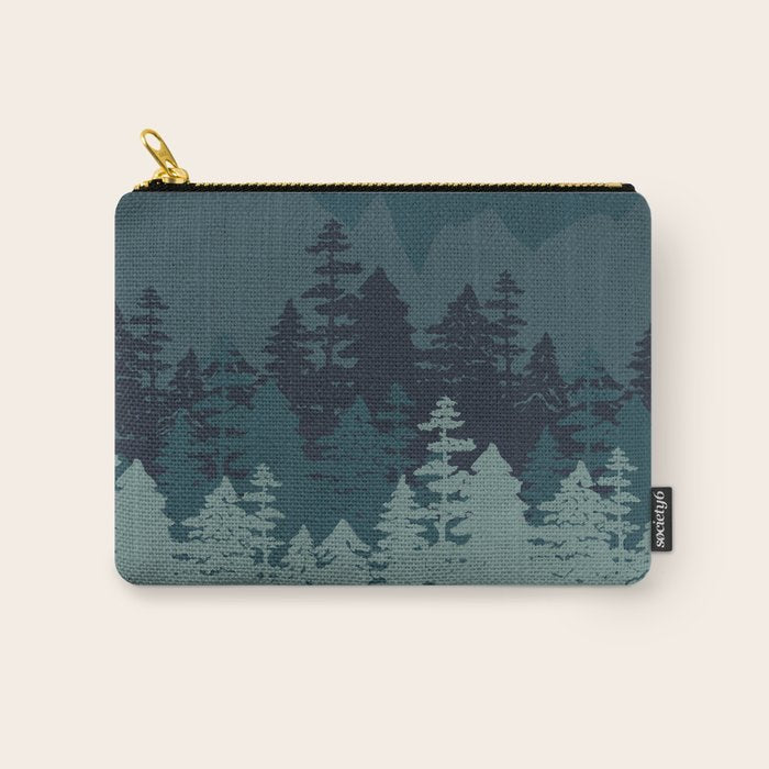 Mountain Range, Blue Mountains, Forest, Nature, Silhouette, National Park Carry All Pouch Gallery Image 1