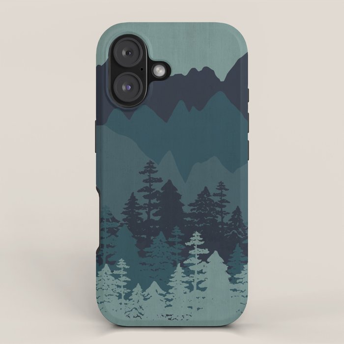 Mountain Range, Blue Mountains, Forest, Nature, Silhouette, National Park iPhone Case Gallery Image 1