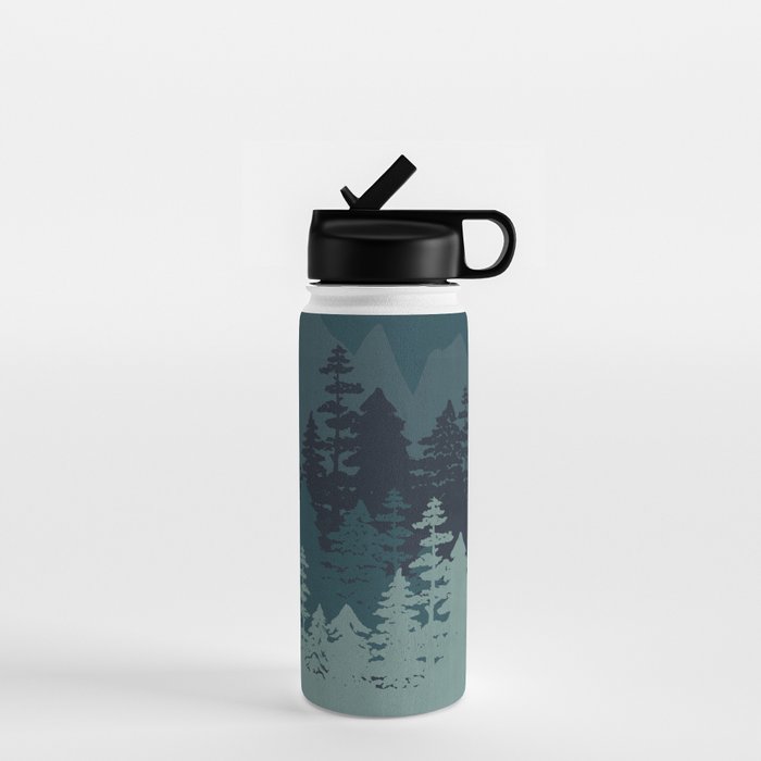 Mountain Range, Blue Mountains, Forest, Nature, Silhouette, National Park Water Bottle Gallery Image 1