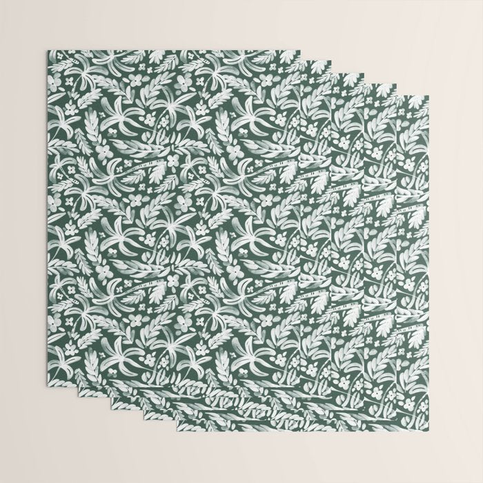 Greenish Tropical Palm Breeze Wrapping Paper Gallery Image 3