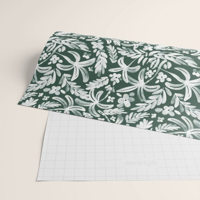 Greenish Tropical Palm Breeze Wrapping Paper Gallery Image 2
