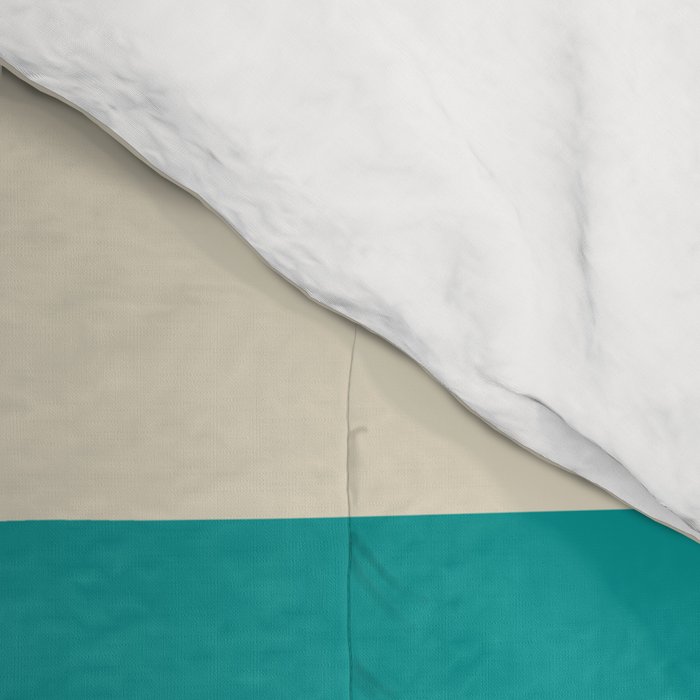 Mid Century Modern Square Dot Pattern 593 Black and Turquoise Comforter Gallery Image 4