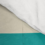 Mid Century Modern Square Dot Pattern 593 Black and Turquoise Comforter Gallery Image 4