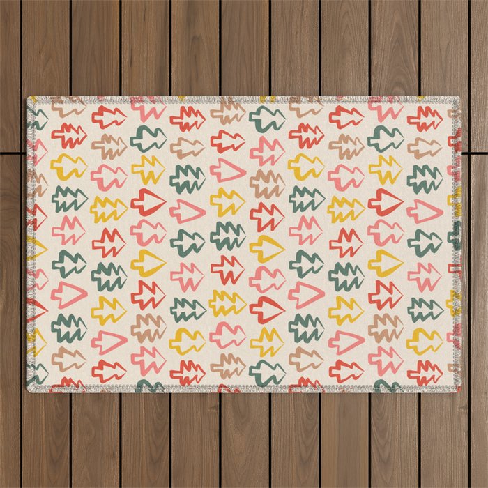 Christmas Trees Outdoor Rug