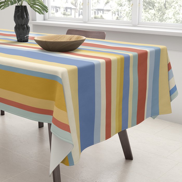 Classic Stripes VIII - 70s Summer Tablecloth Gallery Image 3