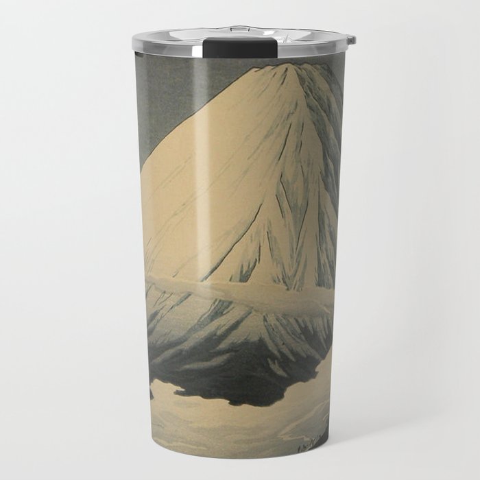 Shotei Takahashi Four Seasons of Mount Fuji Near Omuro Kawase Hasui Japanese Woodblock Print Travel Mug Gallery Image 1