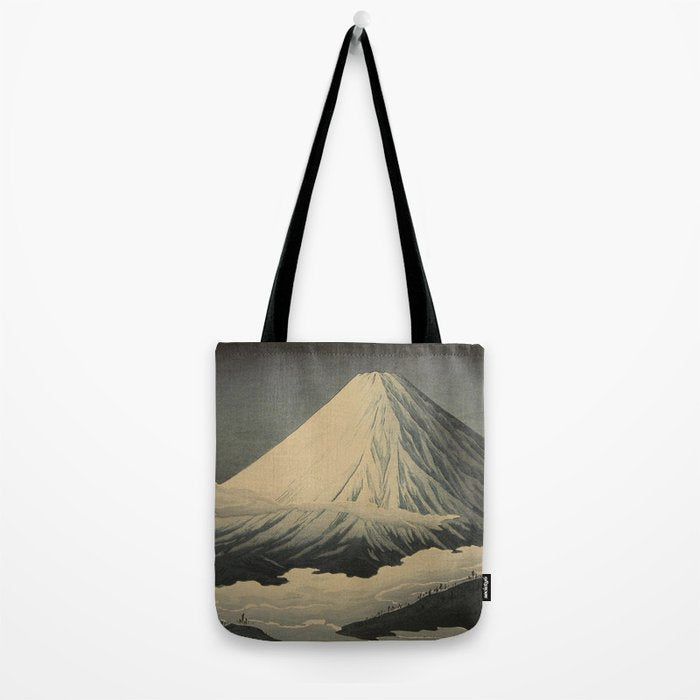 Shotei Takahashi Four Seasons of Mount Fuji Near Omuro Kawase Hasui Japanese Woodblock Print Tote Bag Gallery Image 2