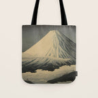 Shotei Takahashi Four Seasons of Mount Fuji Near Omuro Kawase Hasui Japanese Woodblock Print Tote Bag Gallery Image 1