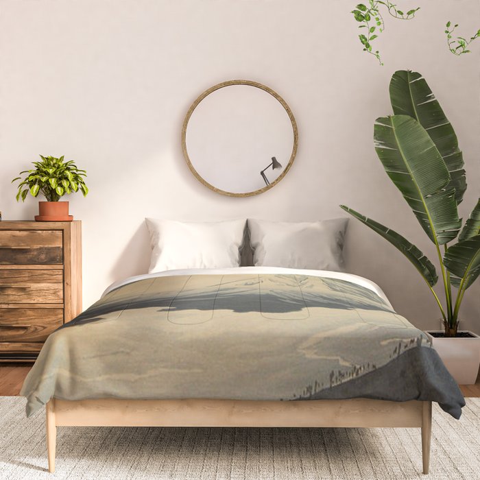 Shotei Takahashi Four Seasons of Mount Fuji Near Omuro Kawase Hasui Japanese Woodblock Print Comforter Gallery Image 3