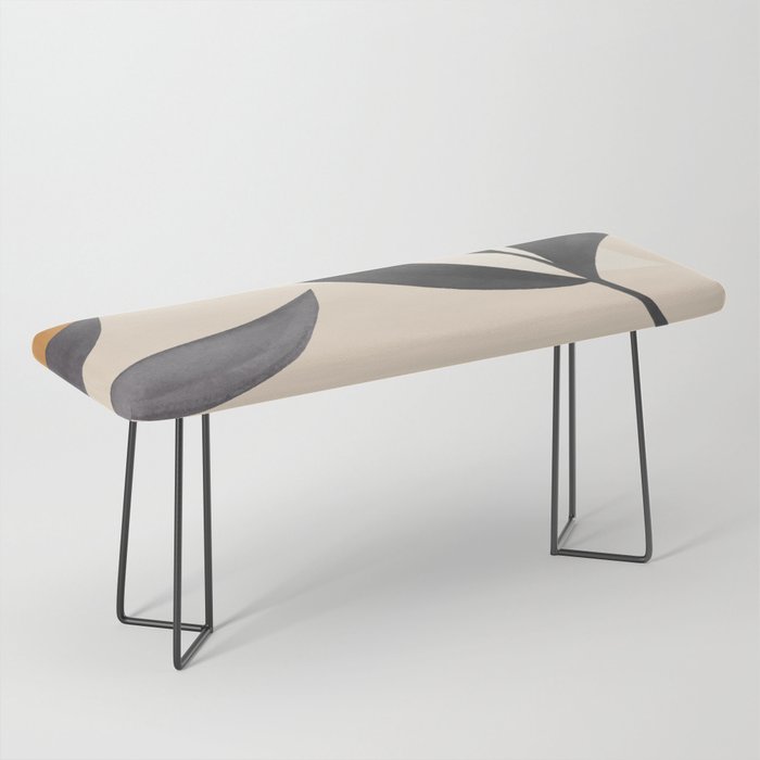 Minimal Abstract Art Tropical Leaves 5 Bench Gallery Image 1