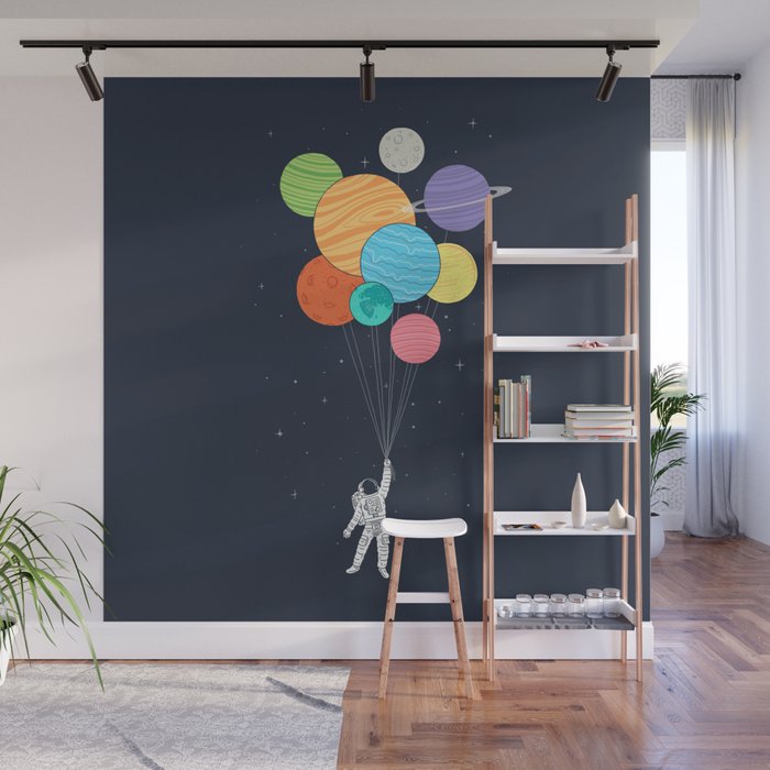 Planet Balloons Wall Mural Gallery Image 1