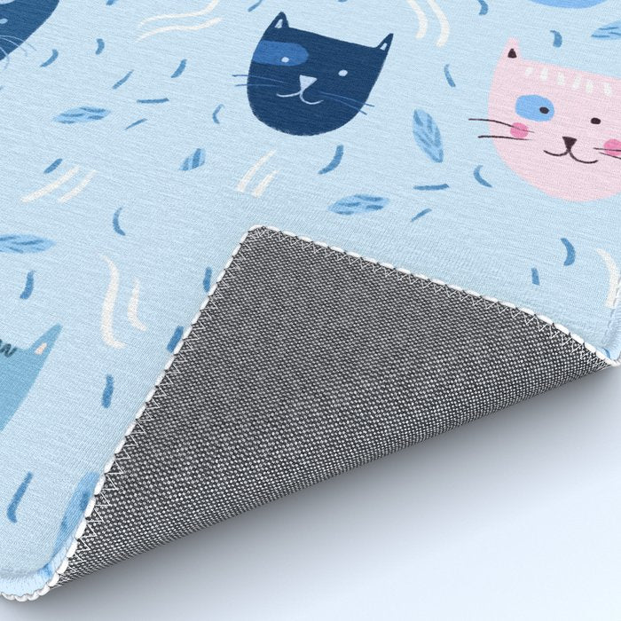 Little blue cats Rug Gallery Image 4