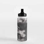 Black and White Botanical Flower Study 1 Water Bottle Gallery Image 2